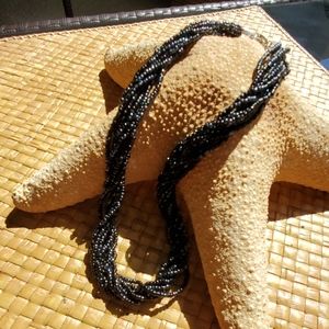 Black beaded necklace
